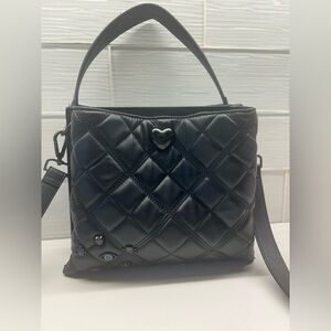 Betsey Johnson luv Betsy Black Quilted Handbag